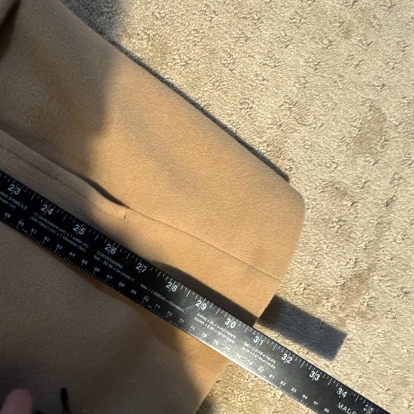 Ellen Tracy Tan Double-Breasted Coat wool cashmere pea coat size 16 - Picture 9 of 11